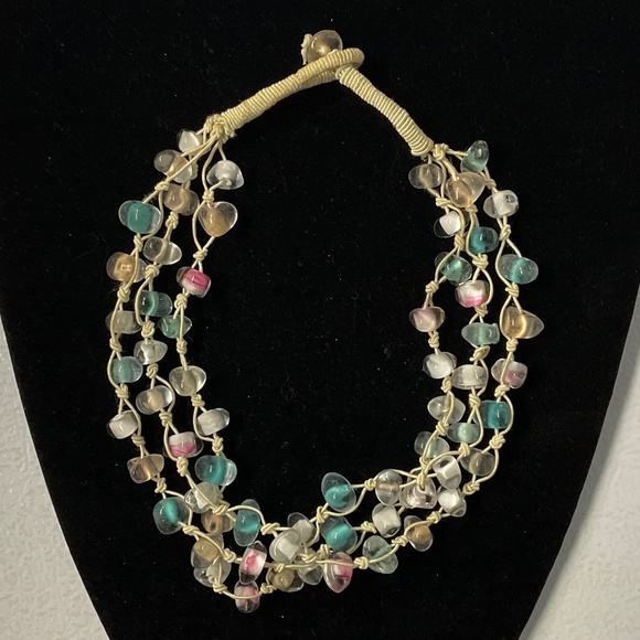 Three Strand Beaded Necklace - Picture 4 of 8